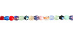 Czech Glass Beach Day Multi Color Mix Fire Polished Round 4mm