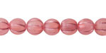 Czech Glass Matte Ballerina w/ Metallic Pink Melon Round 8mm