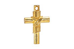 Mykonos Gold (plated) Wrapped Cross 19x29mm