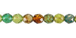 Czech Glass Pine Forest Multi Color Mix Picasso Fire Polished Round 8mm