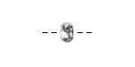 Mykonos Metalized Ceramic Antique Silver Rondelle 4-5x6mm