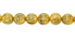 Czech Glass Ice Blue w/ Gold Luster Melon Round 8mm