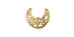 Vintaj Solid Brass Filigree Crescent Moon Focal 17x15mm