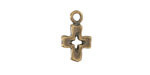 Mykonos Antique Brass (plated) Openwork Cross Focal 11x18mm