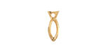 Mykonos Gold (plated) Openwork Fish Focal 6x15mm