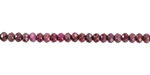 Ruby Faceted Rondelle 3x4mm