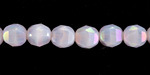 Czech Glass Opal AB Fire Polished Step Cut 8mm