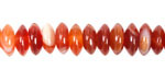 Carnelian (natural, dark) Saucer 4x10mm