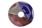 Mykonos Ceramic Raku Metallic Midnight Large Spacer Disc 30mm