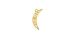 24K Gold (plated) Celestial Crescent Moon Focal 7x25mm