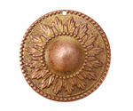 Vintaj Solid Copper Sun Medallion Focal 30mm
