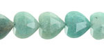 Brazilian Amazonite Microfaceted Heart 13-14mm