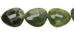 Nephrite Jade Microfaceted Puff Pear 13x16mm