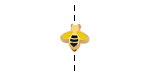 24K Gold (plated) Enamel Bee Bead 10x10.8mm
