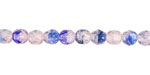 Czech Glass Pink & Blue Crackle Fire Polished Round 6mm