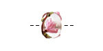 Grace Lampwork Blushing Magnolia Rondelle 9x13mm