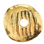 Mykonos Metalized Ceramic Gold Large Textured Washer 43-45mm