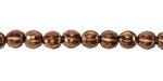 Czech Glass Bronze w/ Copper Wash Faceted Melon Round 6mm