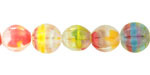 Czech Glass (German Glass) Matte Tropical Mix Melon Round 10mm