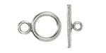 Mykonos Antique Silver (plated) Toggle Clasp 21x14mm, 21mm Bar