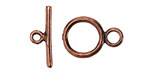 Mykonos Antique Copper (plated) Toggle Clasp 21x14mm, 21mm Bar