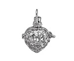 Silver Finish Filigree Heart Diffuser Locket 24x35mm