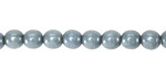 Czech Glass Lustered Denim Blue Round Druk 6mm