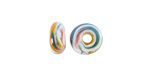 Unicorne Beads Glass Aspen Donut 4-6x9-11mm