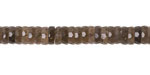 Smoky Quartz Microfaceted Heishi 2x6mm