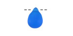 Pacific Blue Beach-Style Glass Teardrop Focal 14x10mm