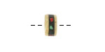 Nepalese Coral & Turquoise Inlay Bone Wheel 5-6x10-11mm