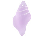 Periwinkle Beach-Style Glass Conch Shell Pendant 20x39mm