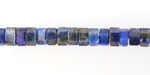 Lapis Microfaceted Heishi 3x6mm