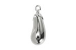 Antique Silver (plated) Eggplant Focal 9x25mm