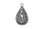 Zola Elements Antique Silver Finish Petal Pendant 15x26mm