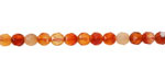 Carnelian (multi) Faceted Round 4mm
