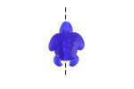 Royal Blue Beach-Style Glass Small Sea Turtle 20x15mm