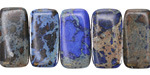Cobalt Impression Jasper 2-Hole Rectangle 10x20mm