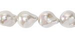 Pearly White Baroque Style Shell Pearl 14x12mm