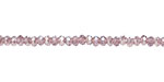 Light Amethyst AB Crystal Faceted Rondelle 3mm