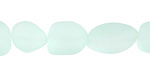 Seafoam Beach-Style Glass Small Nugget 11-17x10-13mm