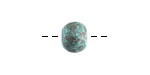 Mykonos Metalized Ceramic Copper Patina Rondelle 8.5x10mm