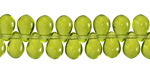 Czech Glass Olivine Teardrop 6x9mm