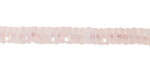 Rose Quartz Microfaceted Heishi 2x6mm