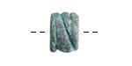 Mykonos Metalized Ceramic Copper Patina Textured Barrel 11x14mm