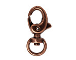 Antique Copper (plated) Swivel Lobster Clasp 30x15mm