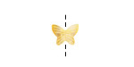 Gold Lip Shell Carved Butterfly Focal Bead 8x10mm