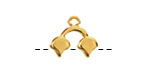 Cymbal Kastro II 24K Gold (plated) Ginkgo Bead End 14x16.5mm