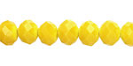 Mustard Crystal Faceted Rondelle 10mm