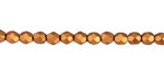 Czech Glass Matte Metallic Goldenrod Fire Polished Round 4mm